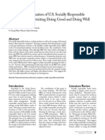 Performance Evaluation of U.S. Socially Responsible Mutual Funds: Revisiting Doing Good and Doing Well