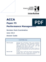 ACCA F5 Revision Mock June 2013 ANSWERS Version 5 FINAL at 25 March 2013