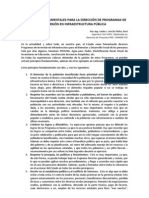 Principios Fundamentales para La Dirección de Programas de Inversión en Infraestructura Pública