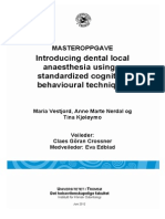 Introducing Dental Local Anaesthesia Using A Standardized Cognitive Behavioural Technique