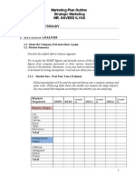 Executive Summary: Marketing Plan Outline Strategic Marketing Mr. Naveed Ilyas