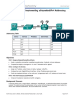 9.2.1.3 Lab - Designing and Implementing A Subnetted IPv4 Addressing Scheme