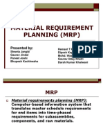 Material Requirement Planning (MRP)