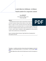 Preventive Anti-Takeover Defenses: Evidence From The French Market For Corporate Control