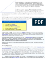 Mastering Body Language: Key Objectives: Influence Interpersonal Skills Presentations Conflict