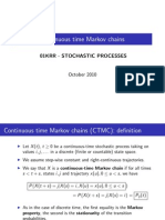 Continuous Time Markov Chains