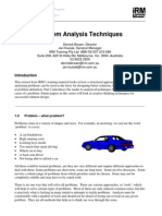 Problem Analysis Techniques