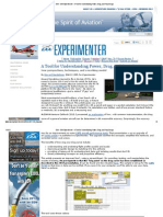 EAA - EAA Experimenter - A Tool For Understanding Power, Drag, and Prop Design PDF