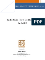 Radio Cabs-How Do They Work in Delhi?: Researching Reality Internship