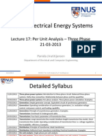 EE2022 Electrical Energy Systems: Lecture 17: Per Unit Analysis - Three Phase 21-03-2013