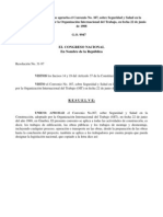 Resolución No. 31-97 Que Aprueba El Convenio No. 167, Sobre Seguridad y Salud en La Construcción, Adoptado Por La Organización Internacional Del Trabajo, en Fecha 22 de Junio de 1988