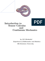 Introduction To Tensor Calculus & Continuum Mechanics