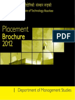 IITRoorkee PlacementBrochure2011 DOMS PDF