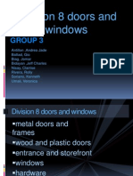 Division 8 Doors and Windows: Group 3