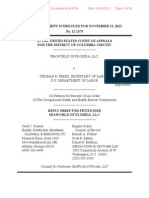 SeaWorld Vs OSHA - SeaWorld Reply Brief To Dept of Labor Brief - US Court of Appeals Washington DC