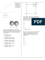 Coulomb's Law MC Questions PDF