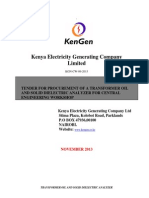 Kgn-cw-09-2013 Tender For Purchase of Transformer Oil and Solid Dielctric Analyser Final Rev 18th October 2013