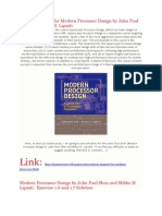 Solution Manual For Modern Processor Design by John Paul Shen and Mikko H. Lipasti PDF