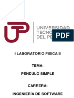 Péndulo Simple Fisica 2