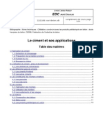 Le Ciment Et Ses Applications