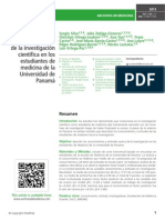 Conocimientos y Actitudes Acerca de La Investigación Científica en Los Estudiantes de Medicina de La Universidad de Panamá