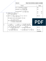 C3 Practice Paper A2 Mark Scheme