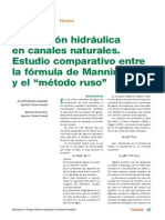 Estudio Comparativo Entre Formula de Mannig y El Metodo Ruso