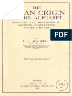 WADDELL (L.A.) - The Aryan Origins of The Alphabet (1927)