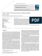 Seismic Response of Stone Masonry Spires: Analytical Modeling