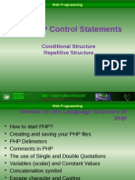 PHP Control Statements