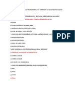 Banco de Preguntas de Gastronomía para Los Aspirantes A Soldados Especialistas