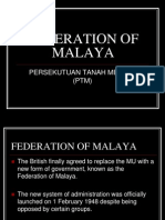 Federation of Malaya: Persekutuan Tanah Melayu (PTM)