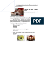 ACTIVITY 3: Cakes: Unshortened (Foam Cakes) & Shortened (Butter Cakes)