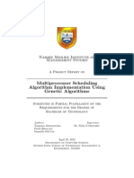 Report Multiprocessor Scheduling Algorithm Implementation Using Genetic Algorithms