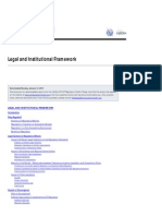 Legal and Institutional Framework