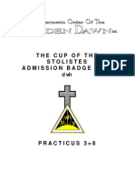 GOLDEN DAWN 3 8 The Cup of The Stolistes Admission Badge Into DWH