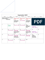 September Calendar