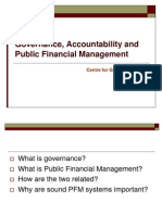 PFM, Governance and Financial Accountability