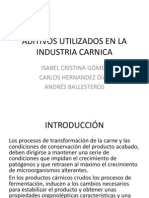 Aditivos Utilizados en La Industria Carnica