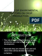 Role of Enviromental Factors On Crop Production