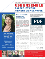 Programme Martine Binder Municipal e Mulhouse 2014