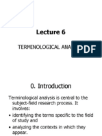 Lecture 6 Complete Terminological Analysis