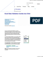 Excel Data Validation Combo Box Click