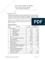 Bangladesh Commerce Bank Ltd. (BCBL) : Disclosure On Risk Based Capital (Basel II)