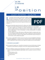 Prise de Position Audit Interne Qualite Mai 2004 1