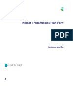 Intelsat Transmission Plan Form: Customer and Capacity Engineering