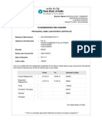 Branch Code:03160 Branch Name:: To Whomsoever It May Concern Provisional Home Loan Interest Certificate