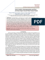 Design, Analytical Analysis, Instrumentation and Flow Simulation of Sub-Sonic Open Circuit Wind Tunnel Model