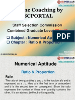 SSC Online Coaching CGL Tier 1 Numercial Aptitude Ratio Proportion