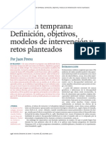 Atencion Temprana, Definicion Objetivos, Modelos de Intervencion en El Sindrome de Down